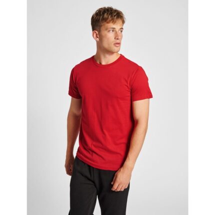 LA Red Blank Basic Round Neck T-Shirt.