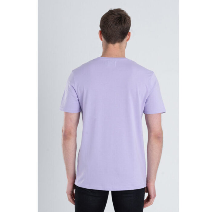 LA Lilac Blank Basic Round Neck T-Shirt.