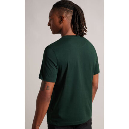 LA Bottle Green Blank Basic Round Neck T-Shirt.