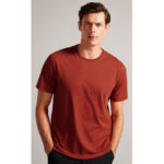 LA Rust Blank Basic Round Neck T-Shirt.
