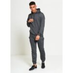 LA Charcoal Basic Fleece Tracksuit Hoodie Trouser