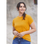 Mustard Basic Round Neck T-Shirt