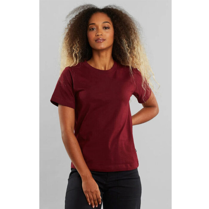 Burgundy Basic Round Neck T-Shirt