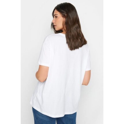 White Basic Round Neck T-Shirt