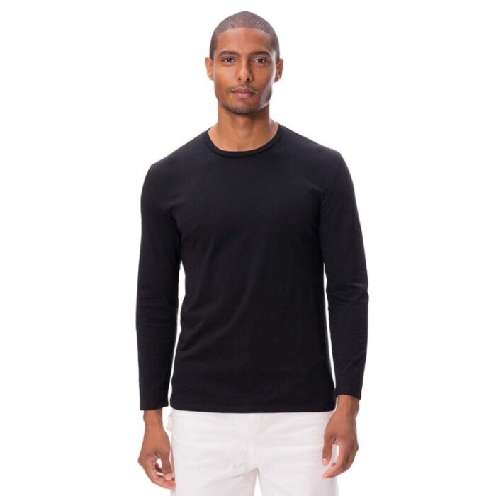 LA Black Basic Round Neck Long Sleeves T-Shirt.