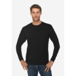 LA Black Basic Round Neck Long Sleeves T-Shirt.