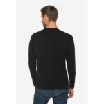 LA Black Basic Round Neck Long Sleeves T-Shirt.