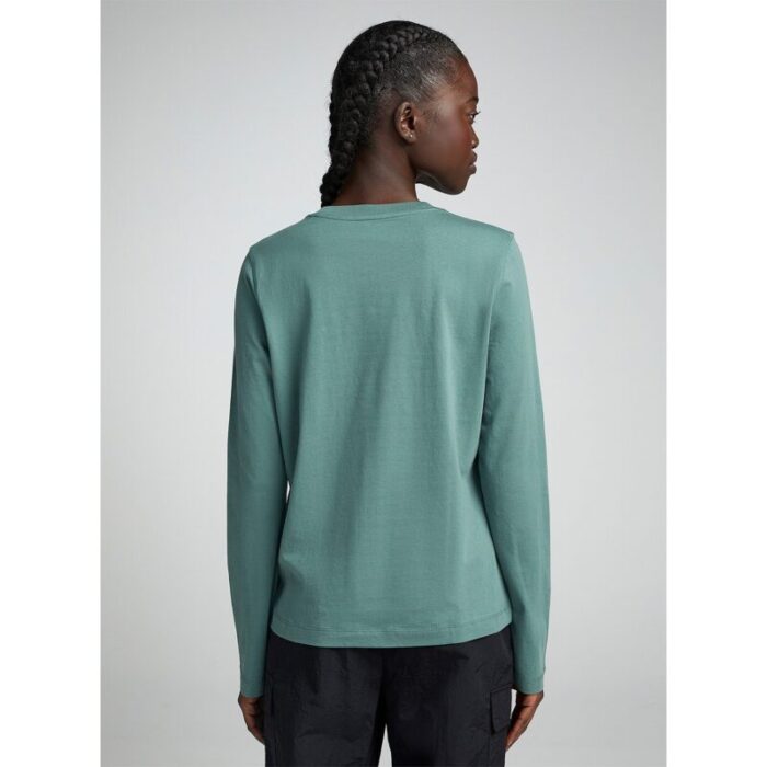 Teal Green Basic Round Neck Long Sleeves T Shirt