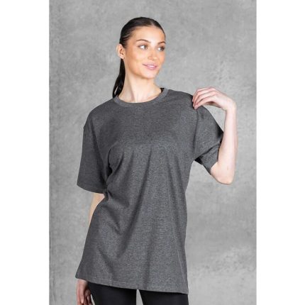 Charcoal Oversized Basic Round Neck T-Shirt
