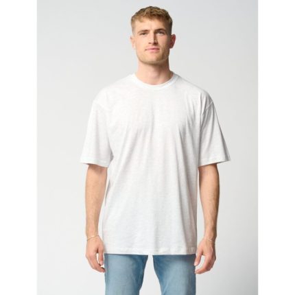 SM Light Grey Oversized Basic Round Neck T-Shirt