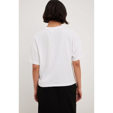 White Oversized Basic Round Neck T-Shirt