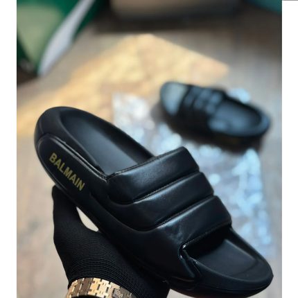 BLMN ALL BLACK (PUFFY QUILTED SLIDES)