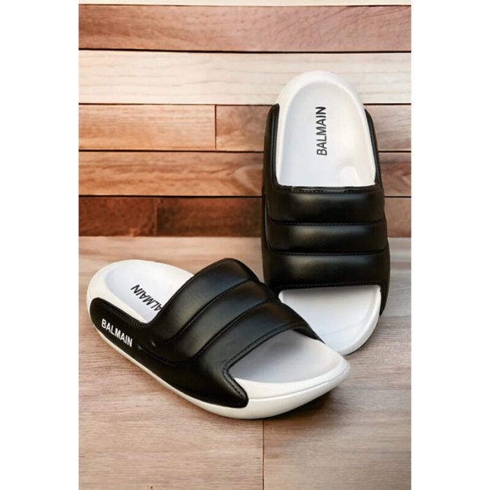 BLACK TRIPLE LAYER & WHITE QUILTED SLIDES