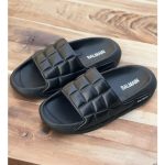 BLMN FULL BLACK SQUARE PUFFY SLIDES