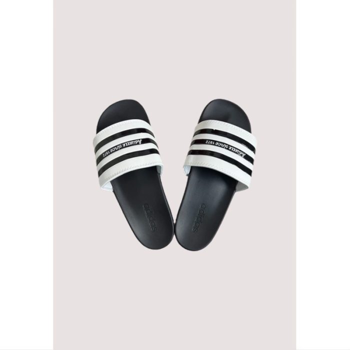 ADIDAS ADELITTE BLACK-WHITE SOFT SLIDE