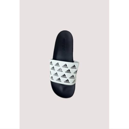 ADIDAS WHITE-BLACK PRINTED SLIDE (PREMIUM QUALITY)