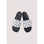 ADIDAS WHITE-BLACK PRINTED SLIDE (PREMIUM QUALITY)