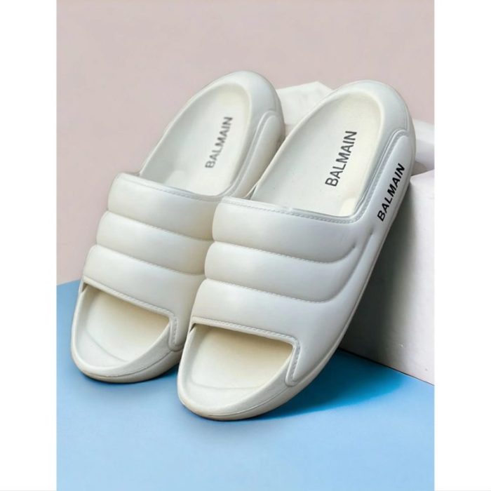 BLMN FULL CREAM TRIPLE LAYER QUILTED SLIDES