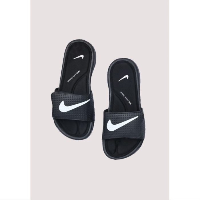 NIKE FULL BLACK COMFORT FOOTBED SLIPPER