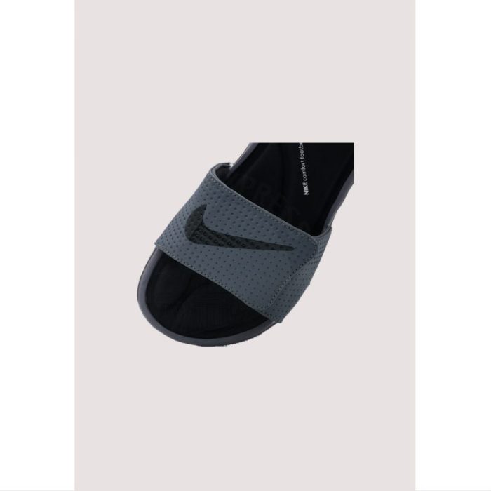 NIKE GREY-BLACK COMFORT FOOTBED SLIPPER