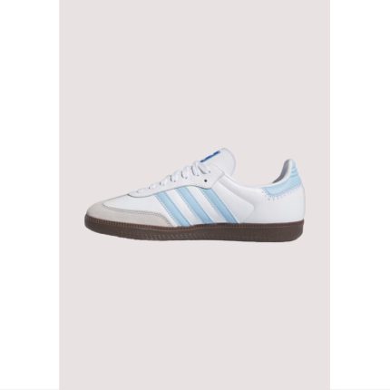 ADIDAS SKY BLUE-WHITE SAMBA VEGAN SHOES