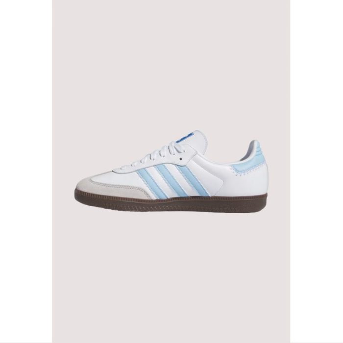 ADIDAS SKY BLUE-WHITE SAMBA VEGAN SHOES