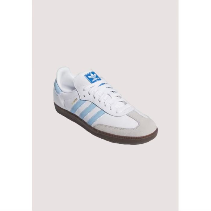 ADIDAS SKY BLUE-WHITE SAMBA VEGAN SHOES