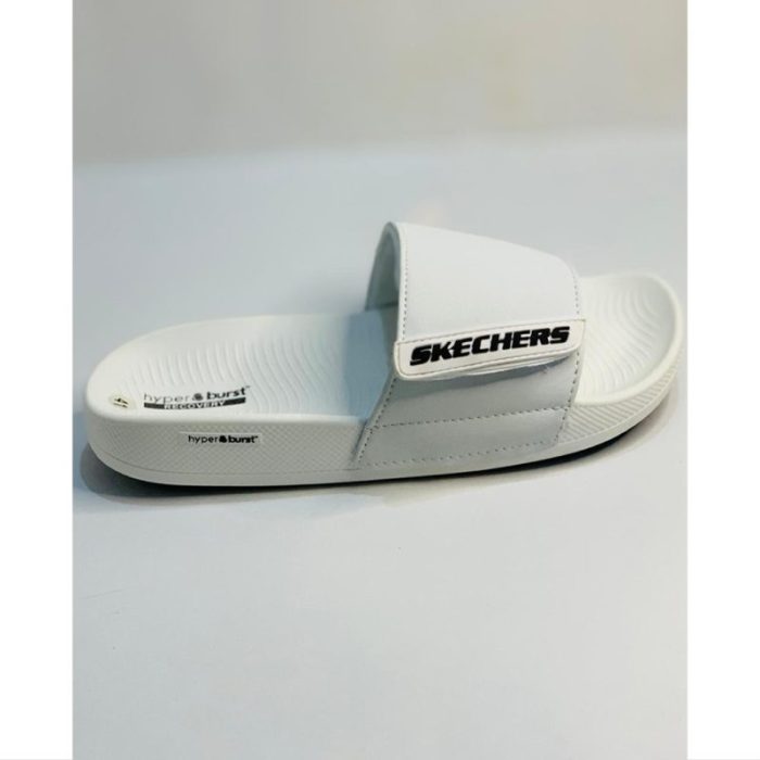 SKECHERS WHITE HYPER BURST SOFT SLIDE D1 (PREMIUM-QUALITY)