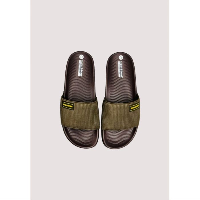 SKECHERS COFFEE BROWN HYPER BURST SOFT SLIDE D2 (PREMIUM-QUALITY)