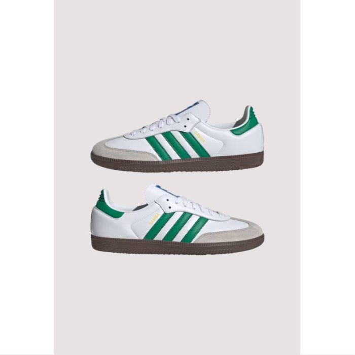 ADIDAS SAMBA OG CLOUD WHITE-GREEN VEGAN SHOES