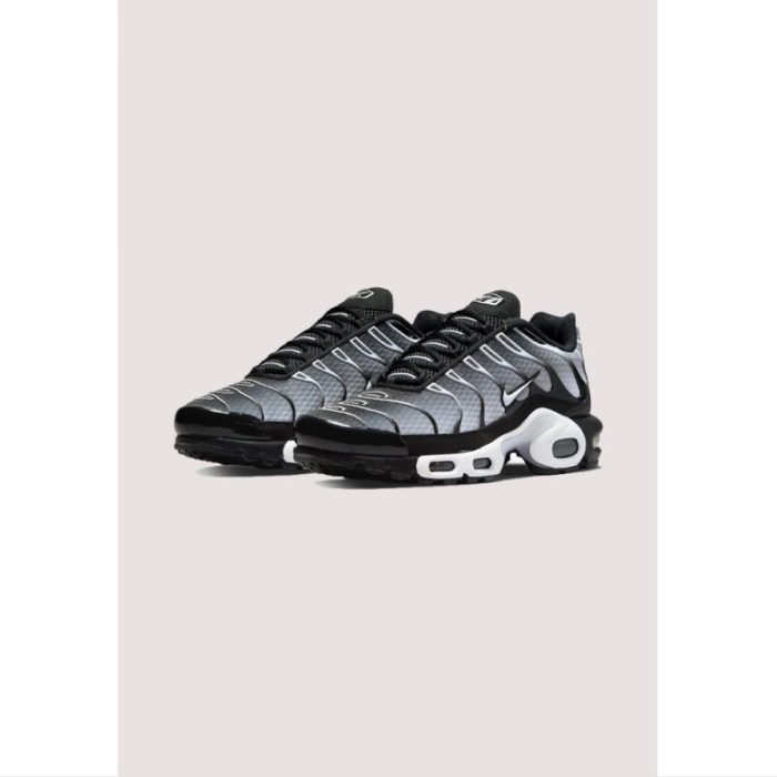 NIKE TN AIR MAX PLUS METALLIC SILVER BLACK-WHITE (PREMIUM-SHOES)