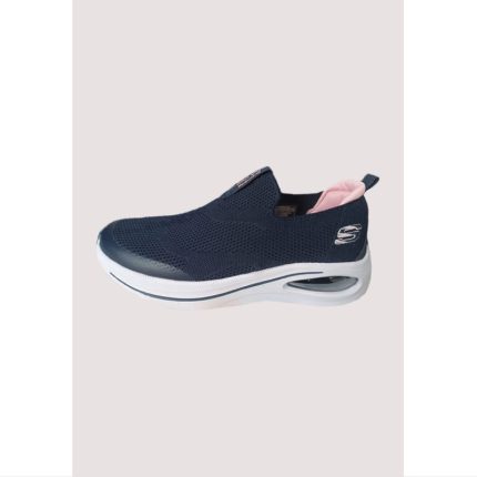 SKECHERS NAVY-WHITE DLUX FITNESS WOMEN SHOES