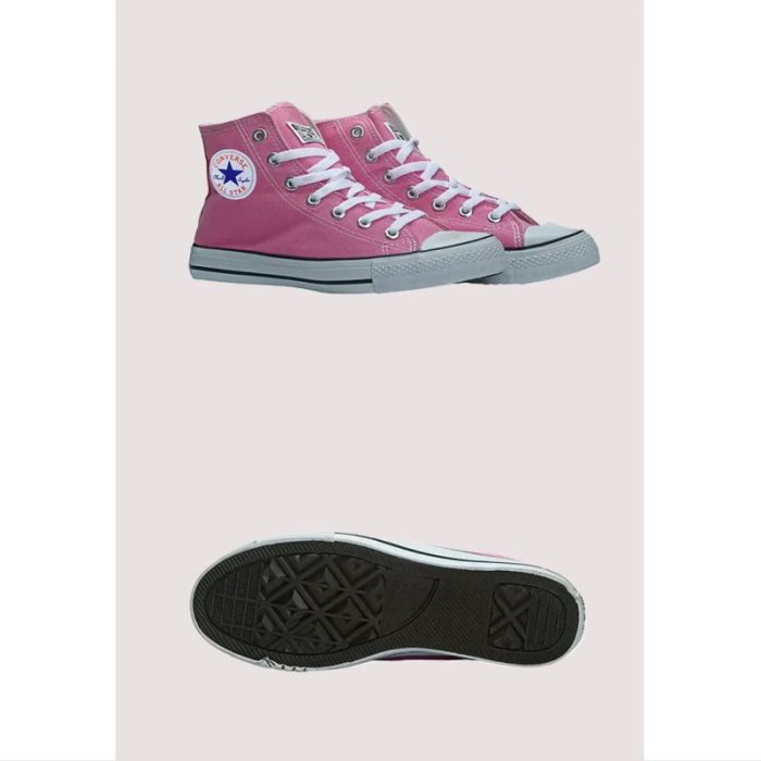 CONVERSE HIGHS PINK-WHITE