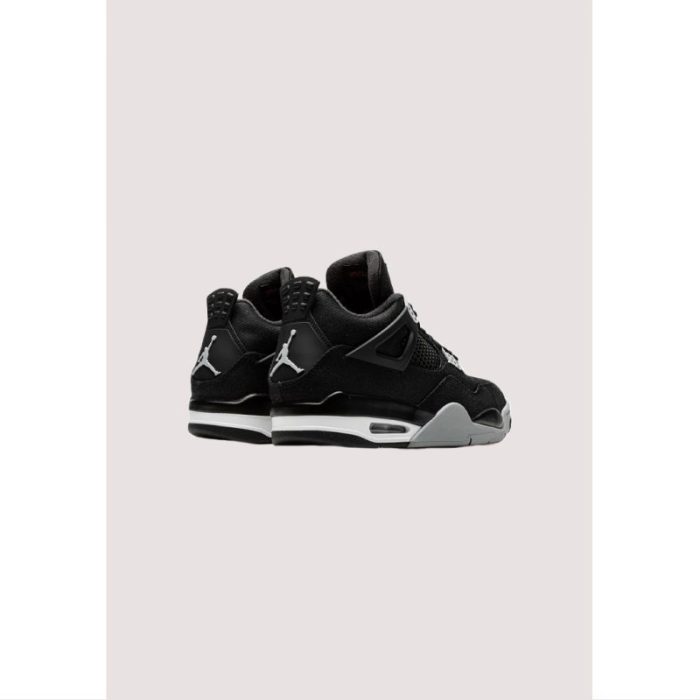 AIR JORDAN RETRO 4 BLACK GREY CANVAS