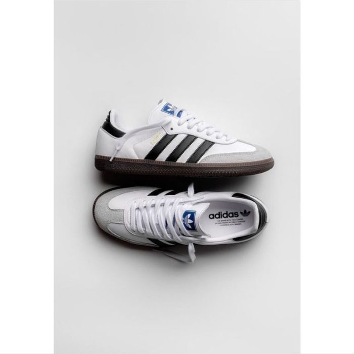 ADIDAS SAMBA OG WOMENS CLOUD WHITE-BLACK STRIPE SHOES