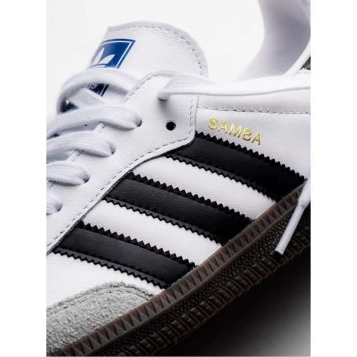 ADIDAS SAMBA OG WOMENS CLOUD WHITE-BLACK STRIPE SHOES