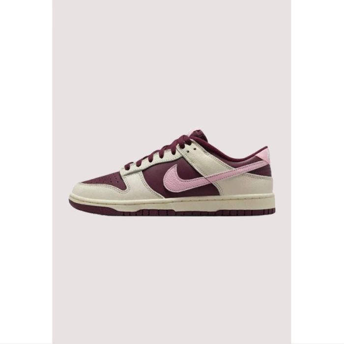 NIKE SB DUNK LOW MAROON AND SOFT PINK SHOES