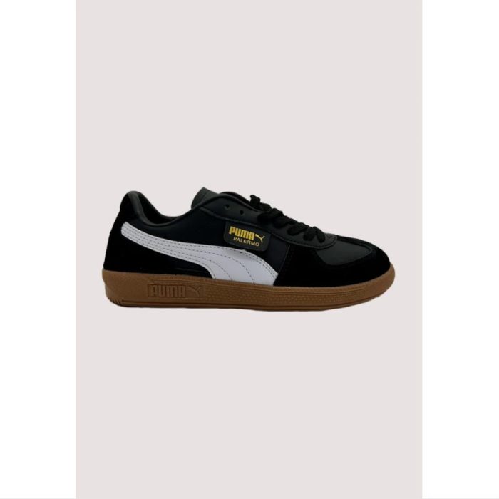 PUMA PALERMO BLACK & WHITE GUM SHOES