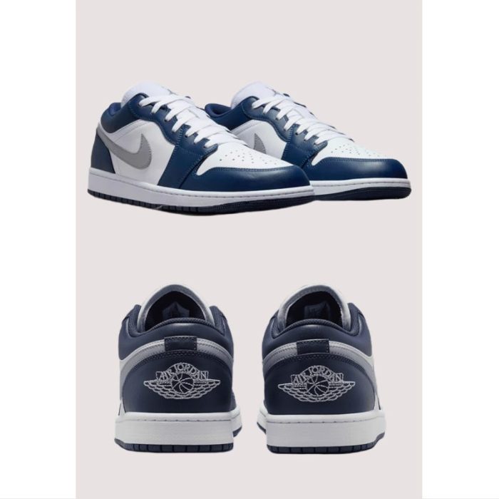 AIR JORDAN 1 LOW MIDNIGHT NAVY WHITE
