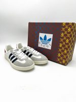 ADIDAS GAZELLE X GUCCI WHITE BLACK STRIPE. - Image 4
