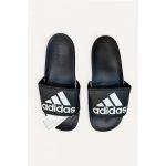 ADIDAS BLACK WHITE PRINTED LOGO SLIDE