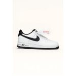 NIKE AIR FORCE 1 LOW – WHITE WITH BLACK SWOOSH.
