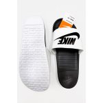 NIKE ALL BLACK WHITE LOGO PRINTED SLIDE