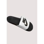 NIKE ALL BLACK WHITE LOGO PRINTED SLIDE