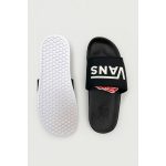 VANS OF THE WALL ALL BLACK WHITE LOGO SLIDE