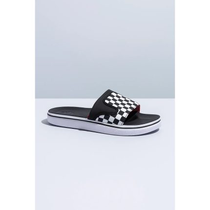 VANS OF THE WALL BLACK WHITE CHECKER SLIDE