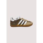 ADIDAS GAZELLE INDOOR COFFEE BROWN WHITE WITH GUM SOLE