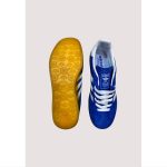 ADIDAS GAZELLE INDOOR INDIGO BLUE SUEDE WHITE WITH GOLDEN GUM SOLE - Image 6