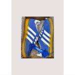 ADIDAS GAZELLE INDOOR INDIGO BLUE SUEDE WHITE WITH GOLDEN GUM SOLE - Image 5