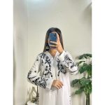 Premium White Cotton 3-Piece Embroidered Suit with Black Thread Work